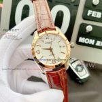 Perfect Replica New Patek Philippe White Dial Gold Bezel Automatic Watch